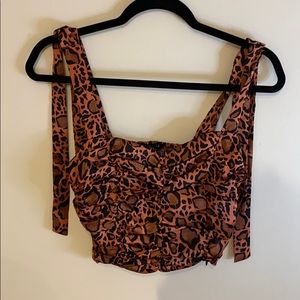 Silk cheetah top